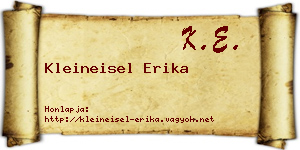 Kleineisel Erika névjegykártya